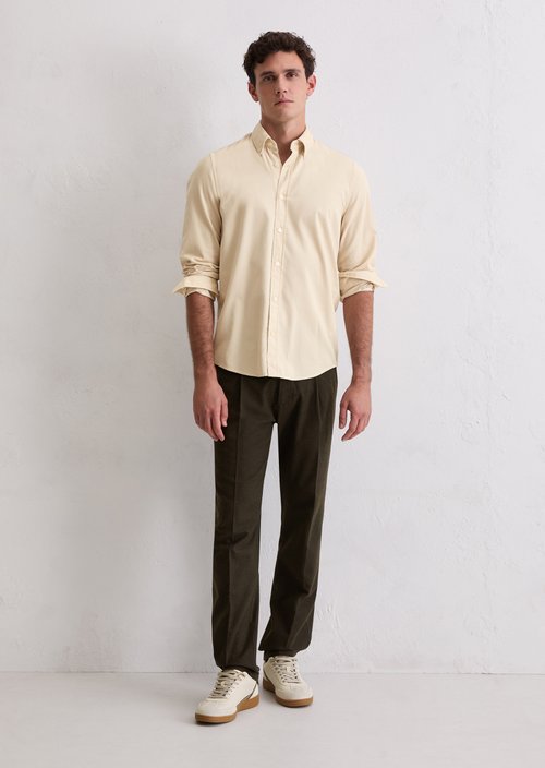Corduroy shirt shaped — Light Oat