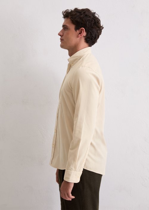 Corduroy shirt shaped — Light Oat