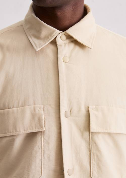 Corduroy overshirt Light Oat in detail view
