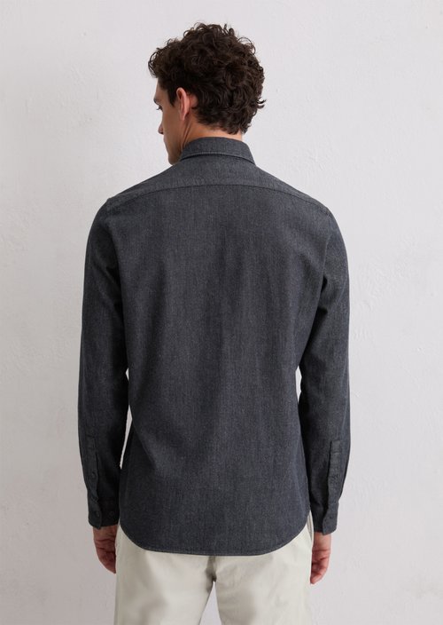 Denim shirt shaped — Dark Blue