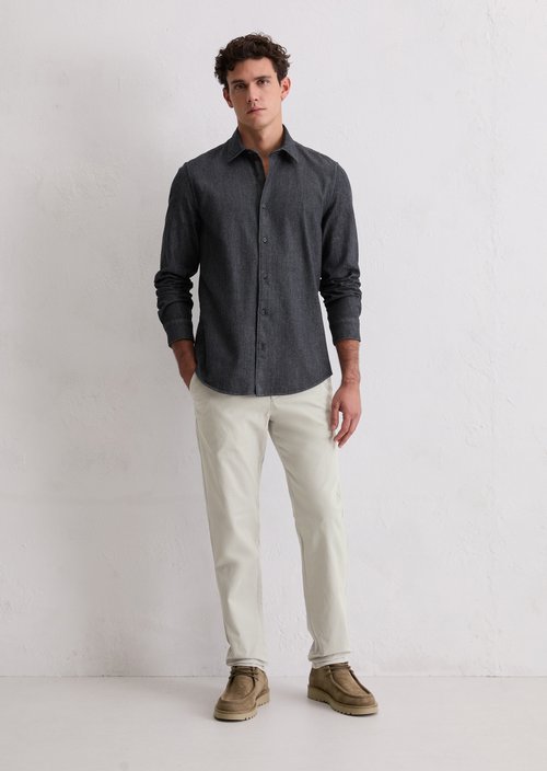 Denim shirt shaped — Dark Blue