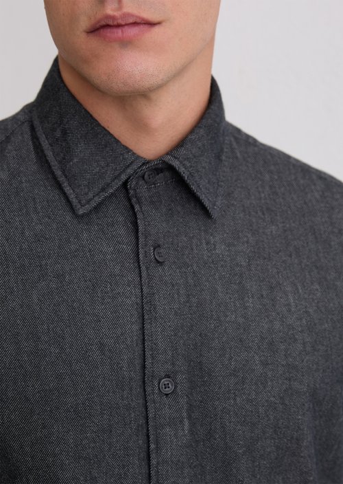 Denim shirt shaped — Dark Blue