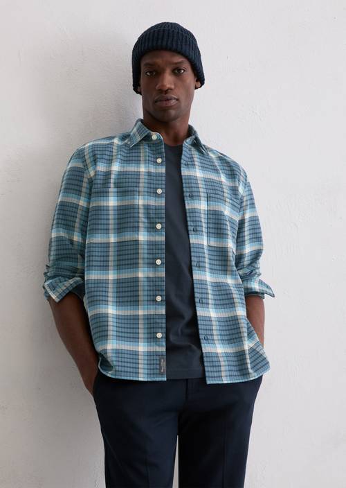 Běžná košile Dark Blue v předním pohledu