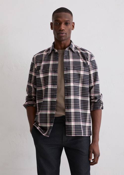 Běžná košile Dark Blue v předním pohledu