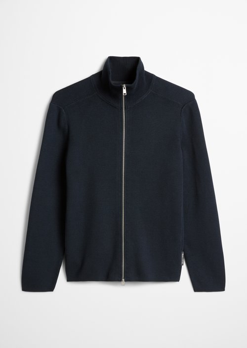 Zip cardigan regular — Dark Navy