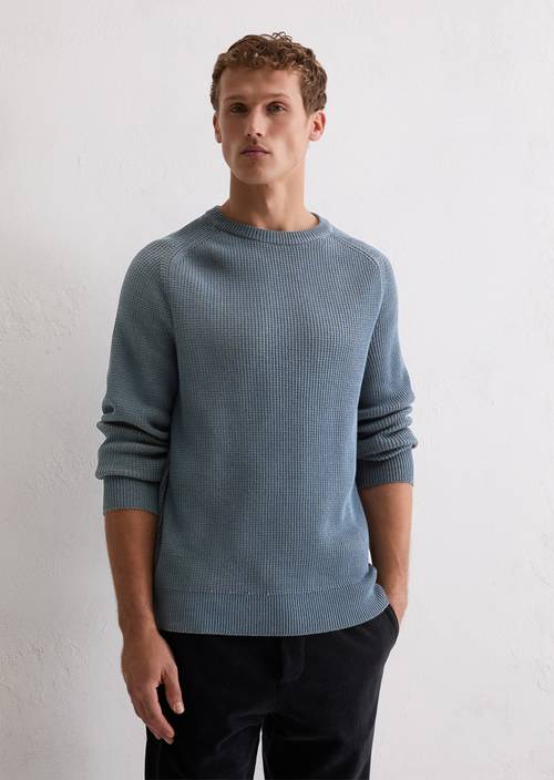 Pullover regular Stormy Blue in Frontalansicht