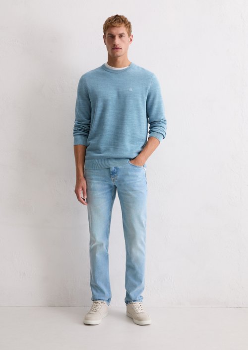 Sweater regular — Medium Blue Melange