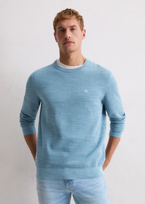 Sweater regular — Medium Blue Melange