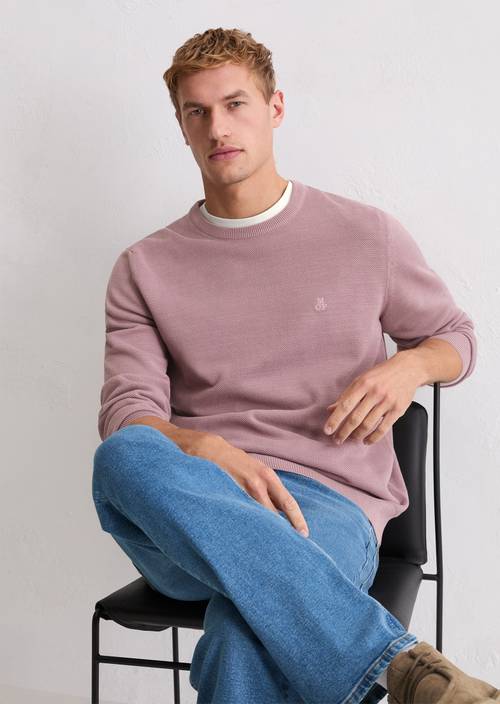 Sweater regular Violet Mauve in front view