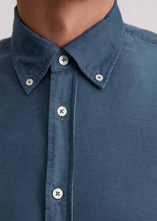 Corduroy shirt shaped — Stormy Blue