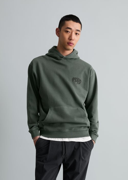 Hoodie relaxed — Moss Green