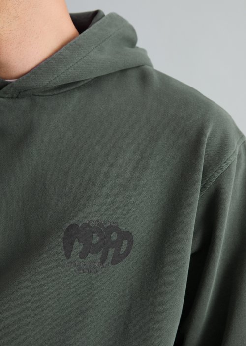 Hoodie relaxed — Moss Green