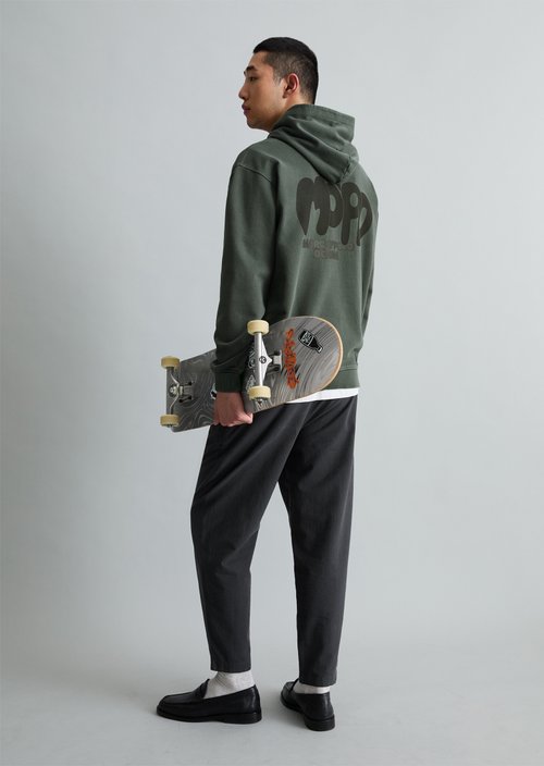 Marc O'Polo Hoodie relaxed, Heren, groen, S, 100% Katoen
