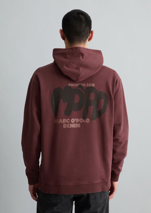 Hoodie relaxed — Merlot Red