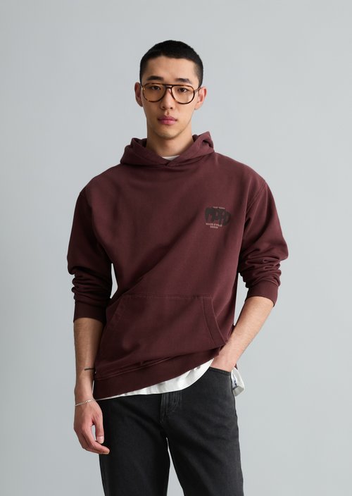 Hoodie relaxed — Merlot Red