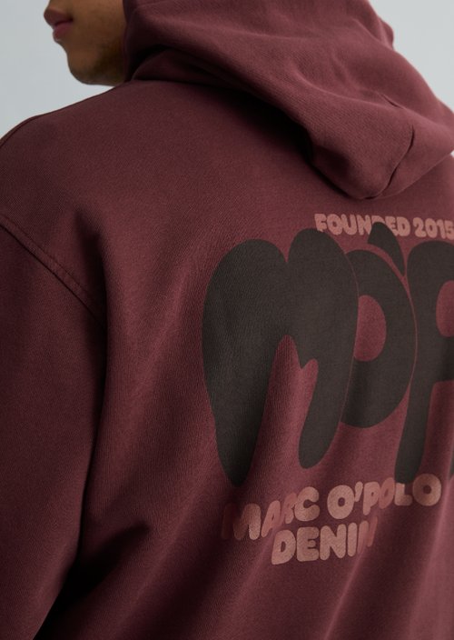 Hoodie relaxed — Merlot Red