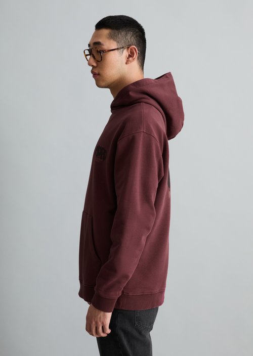 Hoodie relaxed — Merlot Red