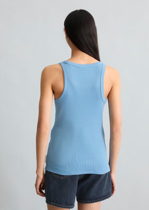 DfC ribbed tank top slim — Azure Sky