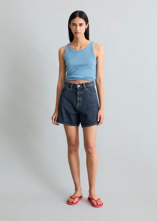 DfC ribbed tank top slim — Azure Sky