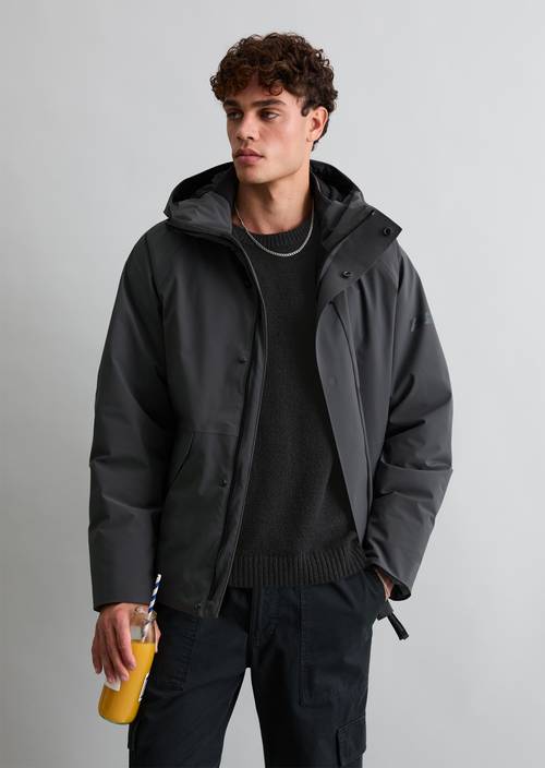 Regular-Fit Performance Jacket Light Graphite in front view