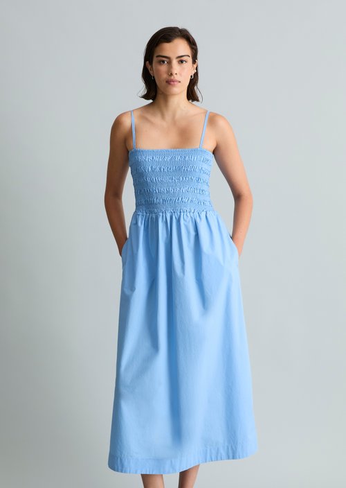Smocked summer dress — Flaxflower Blue