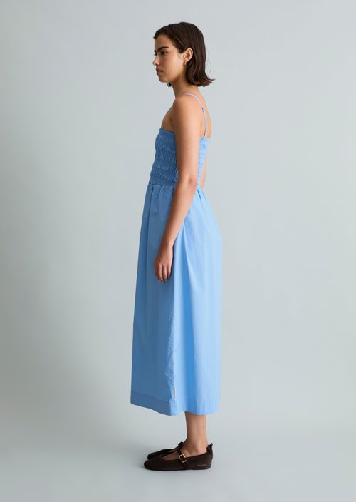 Smocked summer dress — Flaxflower Blue
