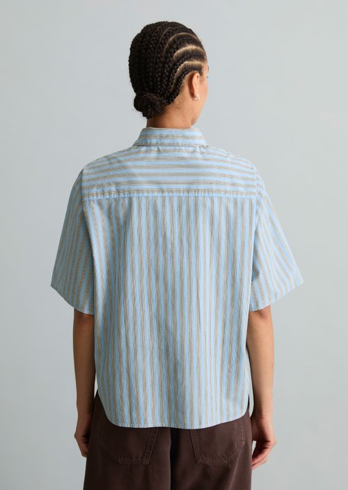 Regular striped blouse — Light Blue
