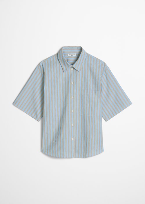 Regular striped blouse — Light Blue