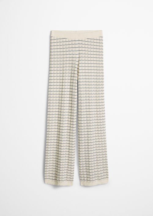 Knitted trousers wide — White