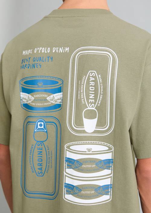 Relaxed T-shirt Chalky Sage in detailaanzicht