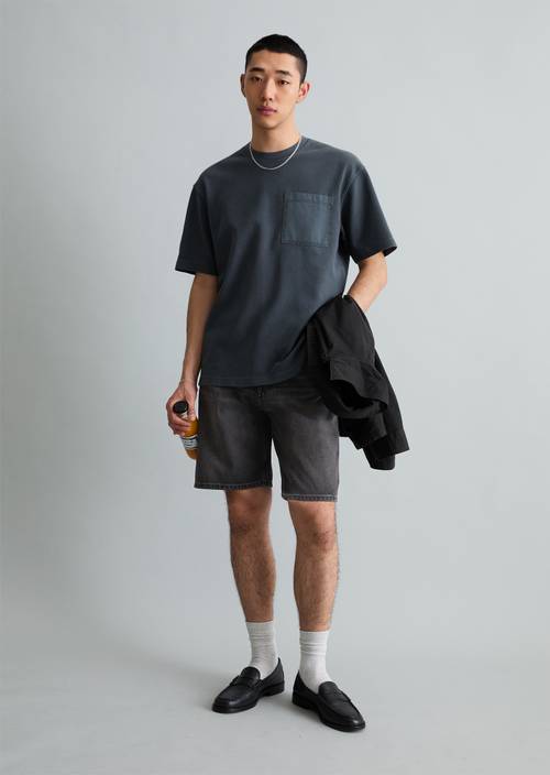 Relaxed T-shirt Peppercorn Grey in front view