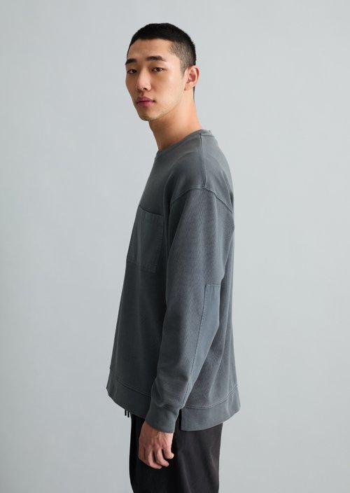 Relaxed jersey longsleeve — Peppercorn Grey