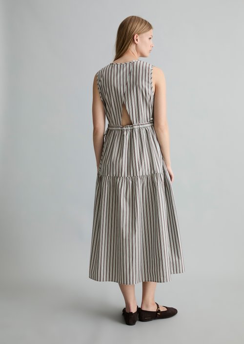 Regular tiered dress — Dark Brown