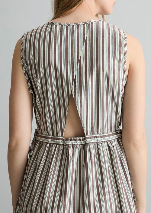 Regular tiered dress — Dark Brown