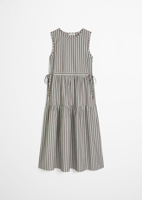 Regular tiered dress — Dark Brown