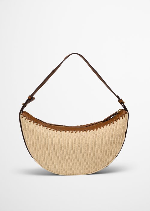 Bast shoulder bag — Light Raffia