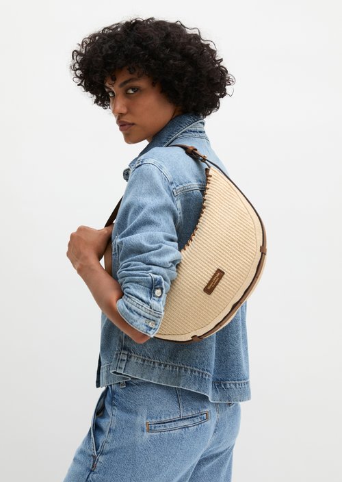 Bast shoulder bag — Light Raffia