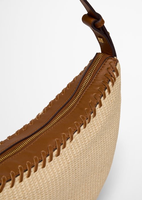 Bast shoulder bag — Light Raffia