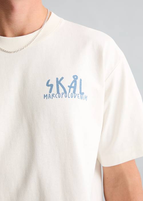 T-shirt relaxed Silky White en vue détaillée