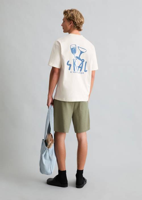 T-shirt relaxed Silky White en vue de face