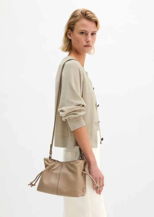 Shoulder bag model Simona small — Earthy Taupe