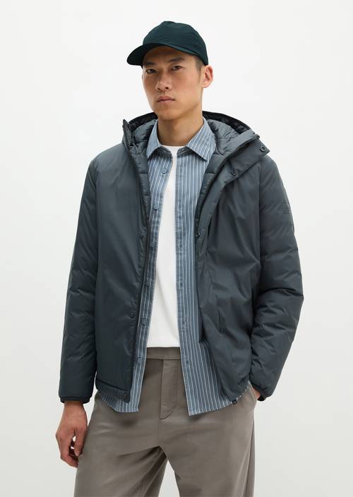Reversible jacket regular Peppercorn Grey in front view