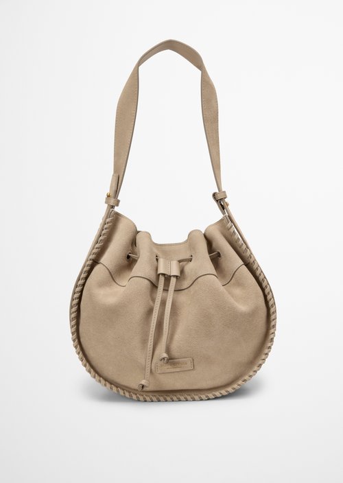 Marc O'Polo Schoudertas, Dames, beige, , 100% Leer
