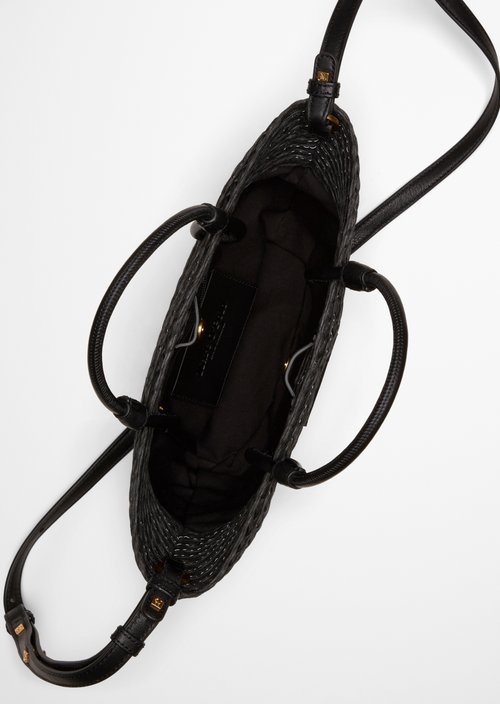 Small raffia shopper — Black