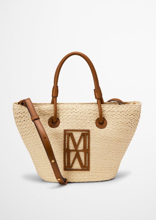 Small raffia shopper — Burnt Tobacco