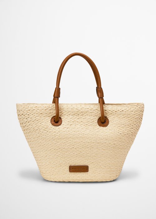 Small raffia shopper — Burnt Tobacco