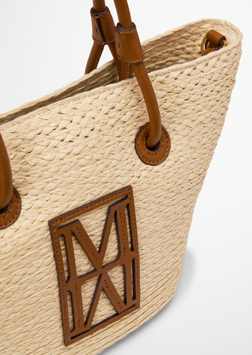 Small raffia shopper — Burnt Tobacco