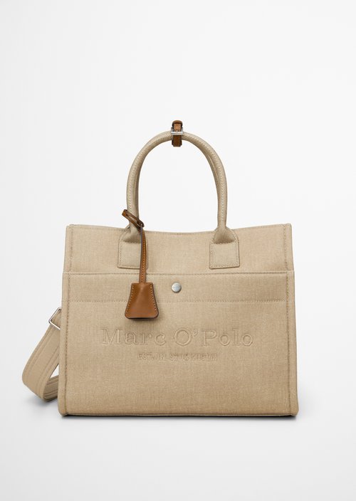 Canvas shopper model Mara medium — Linen Beige