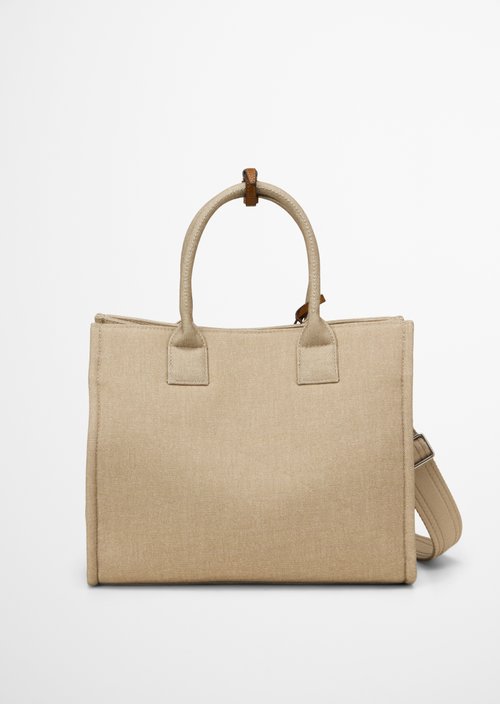 Canvas shopper model Mara medium — Linen Beige