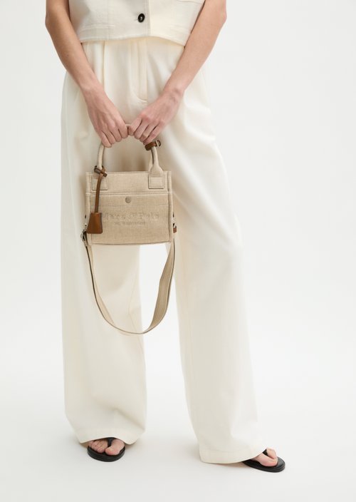 Canvas shopper model Mira small — Linen Beige